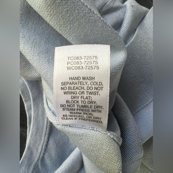 PENDELTON light blue silk , nylon , cotton sweater tank top PL - Picture 6 of 9